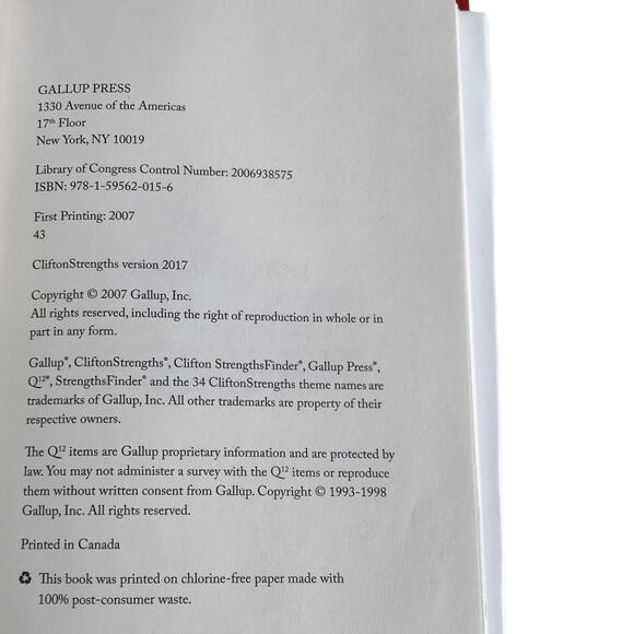 Discover Your Clifton Strengths Hardcover Book Business Leadership Development - Picture 8 of 9